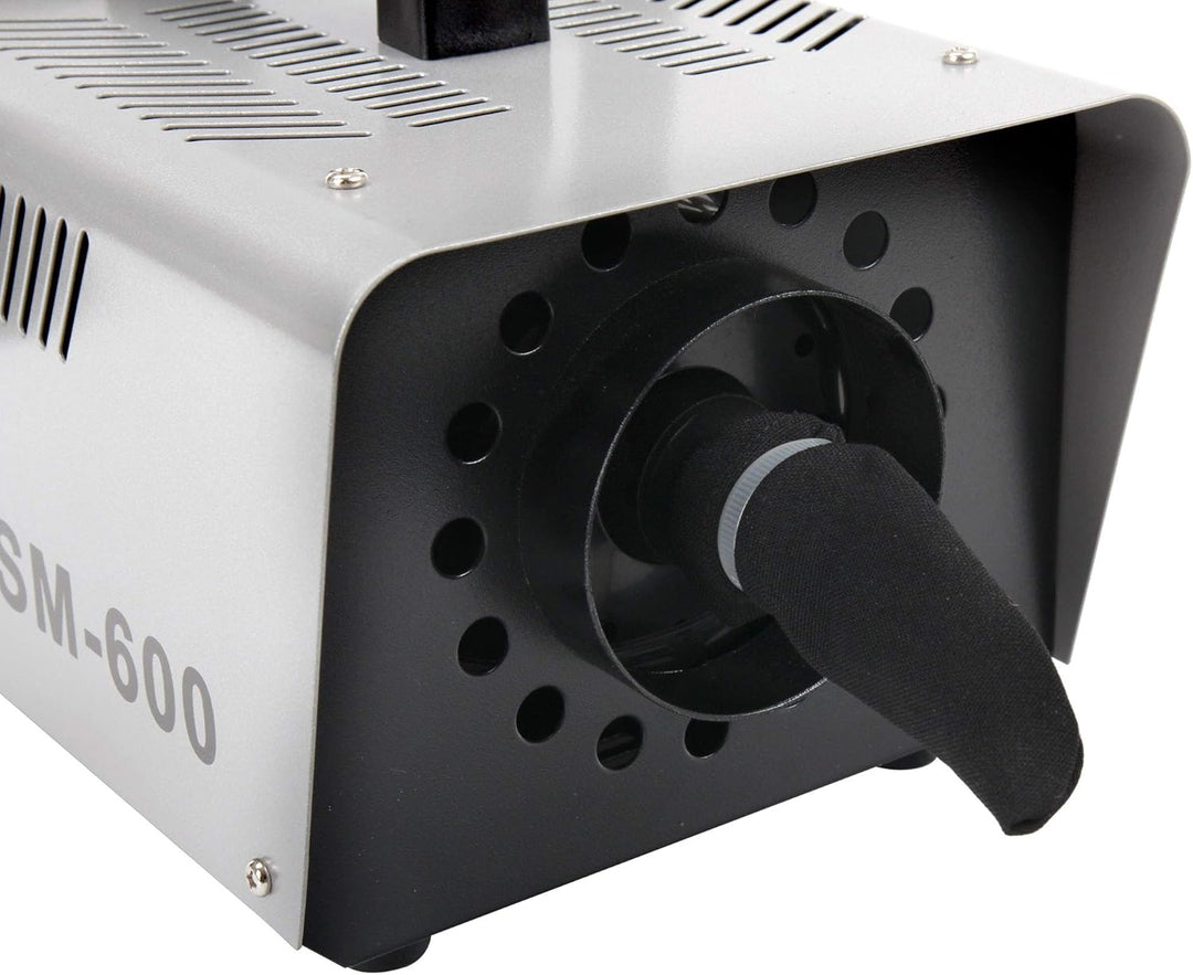 Showlite SM-600 Schneemaschine inkl. Funk-Fernbedienung + 1 l Schneefluid SET (Schneeausstoss: 30 m³