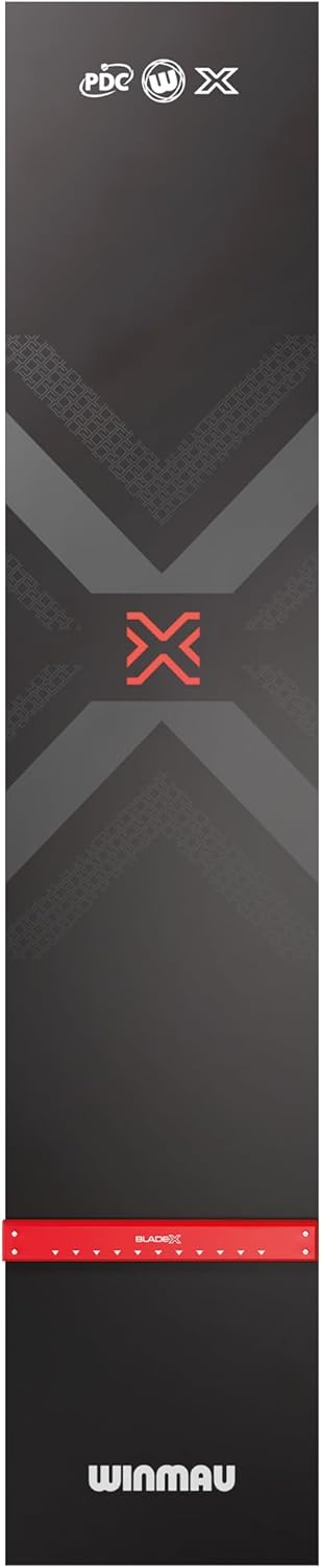 WINMAU Blade X Pro Zone Precision PVC Dartmatte mit integrierter erhöhter Dartlinie - Volle Länge –