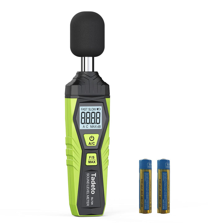 Schallpegelmessgerät, Tadeto Digital Tragbare Schallpegelmesser 30dB bis 130dB mit LCD-Display A/C G