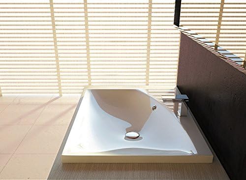 Einbauwaschbecken 60x50x11,3cm eckig, 60cm Einbau-Waschtisch, hochwertiges Mineralguss Made IN EU