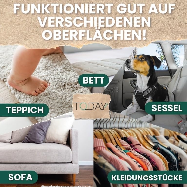 Today Eco - Fusselrolle 28 Rollen + Deckel + 2 Abroller 95% recyceltes Material - Fusselrolle Tierha