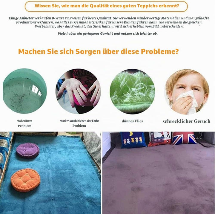 Verdickung Korallen Samt Teppich Kinder Krabbeldecke Weiche Tatami Teppiche Kinder rutschfeste Vergr