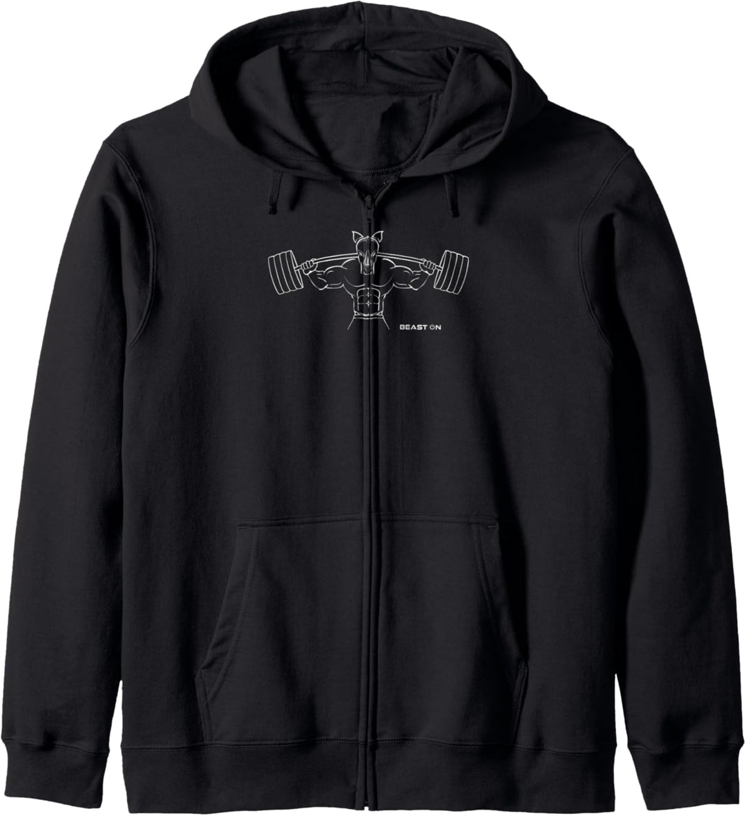 Nashorn Fitness Beast ON | GYM Motivation Fitness Sprüche Kapuzenjacke