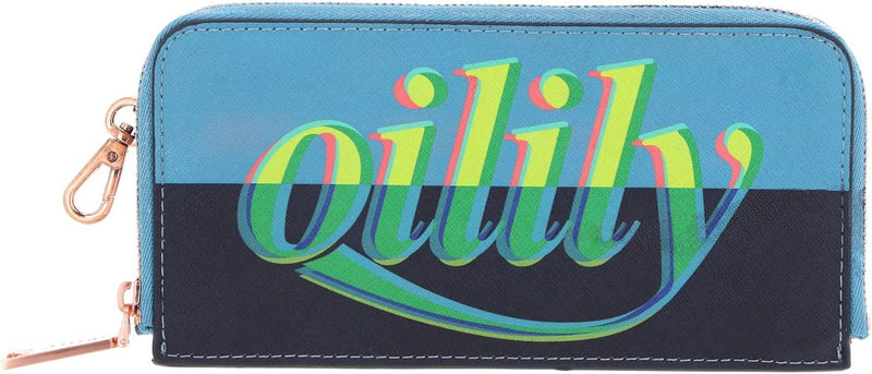 Oilily Logo Mania Card Zip Wallet L Adriac Blue