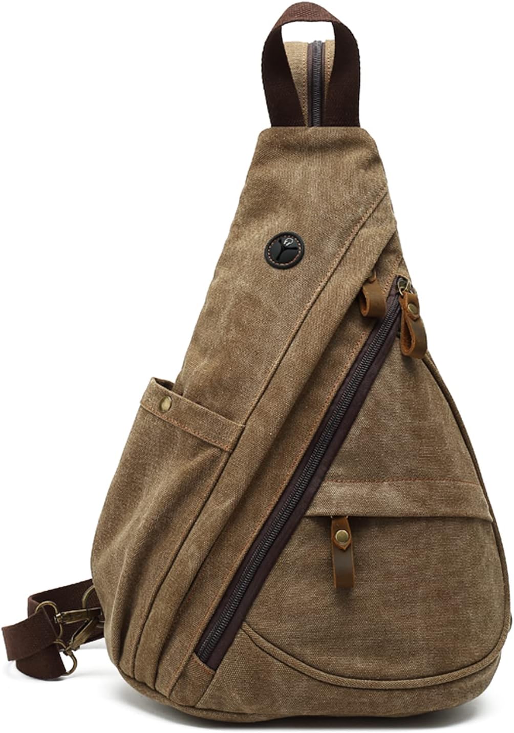 FANDARE Retro Brusttasche Sling Bag Herren Rucksack Damen Schulranzen Schulrucksack Schultertasche U