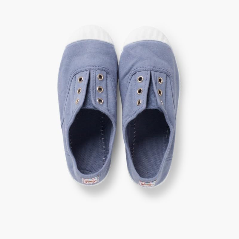 Pisamonas Leinwand-Sneakers ohne Schnürsenkel mit Gummispitze 22 EU Blau, 22 EU Blau