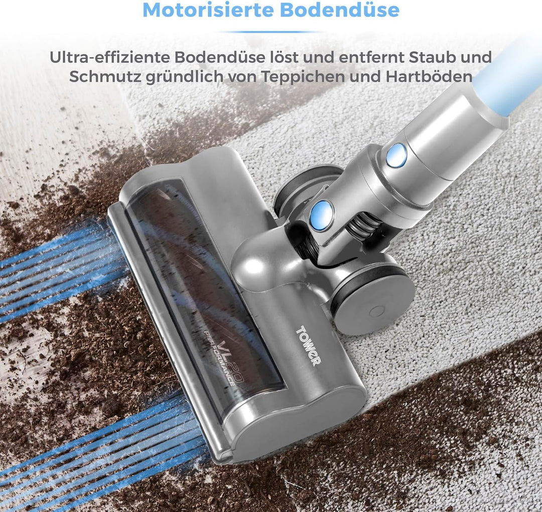 Tower T513006 VL20 3-in-1 Leistungsstarker Staubsauger mit Kabel, Integrierter HEPA-Filter, 1 L Kapa