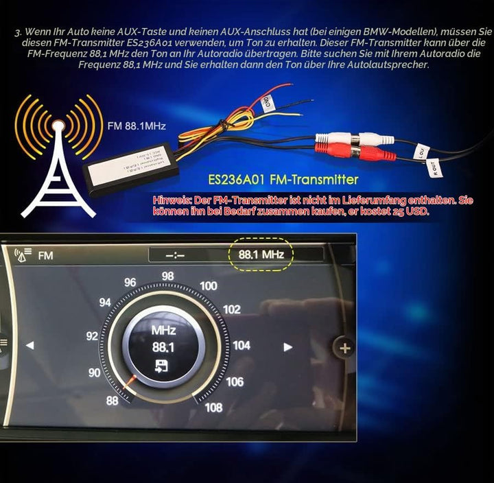 Erisin 8-Kern 4GB RAM+64GB ROM 8.8 Zoll CarPlay Android 12.0 GPS Autoradio Navi für BMW 3er E90 E91