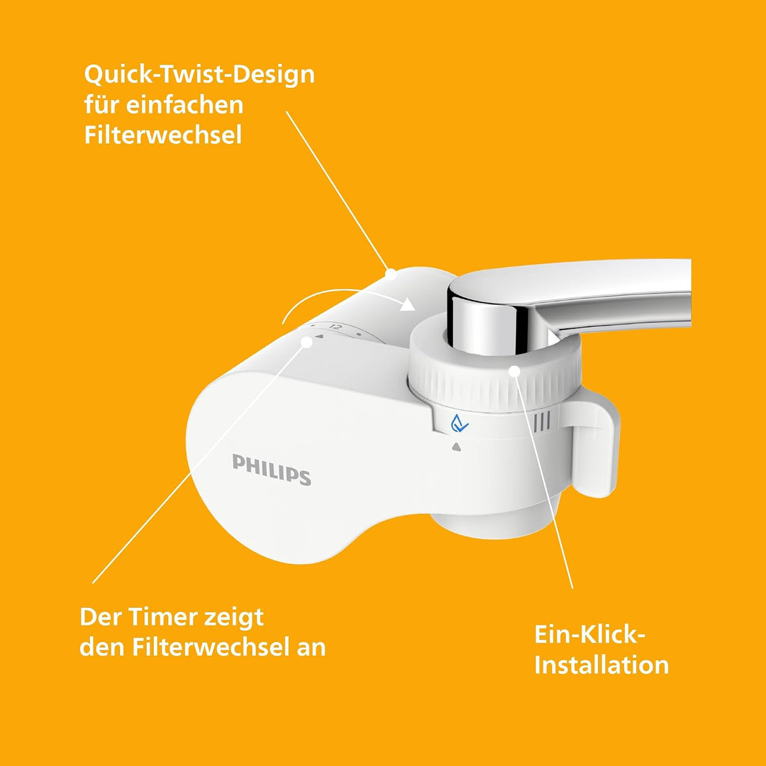 Philips AWP3754 X-Guard On Tap Wasser-Filter, Trinkwasser-Filter für Wasserhähne, Ultrafiltration, U