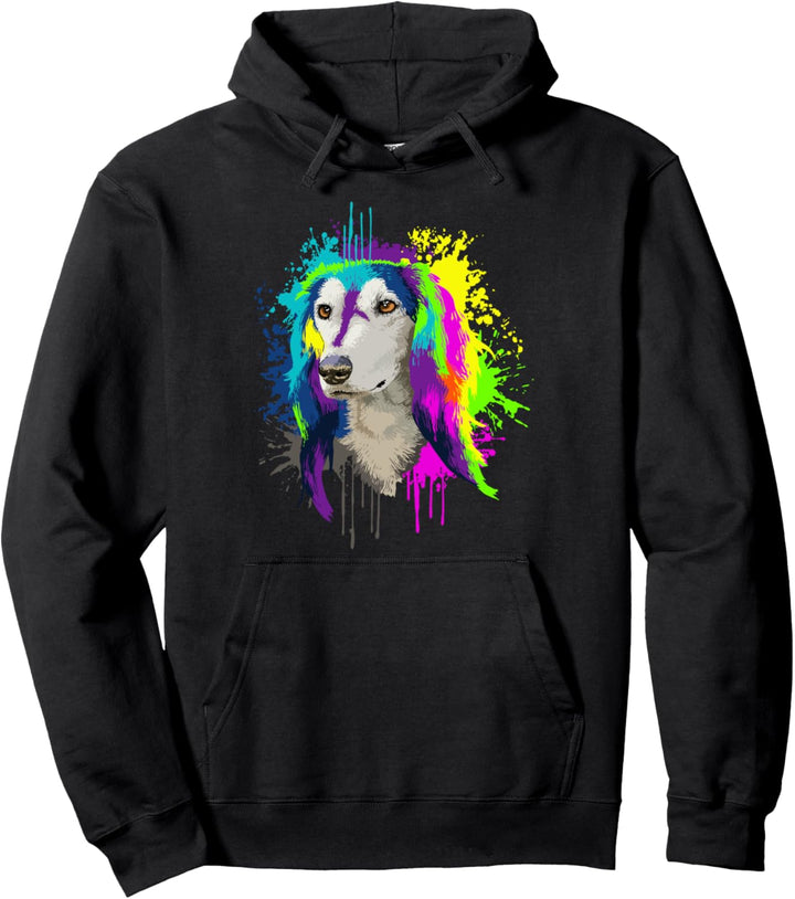 Splash Art Greyhound Windhund Geschenkidee Hunde Pullover Hoodie