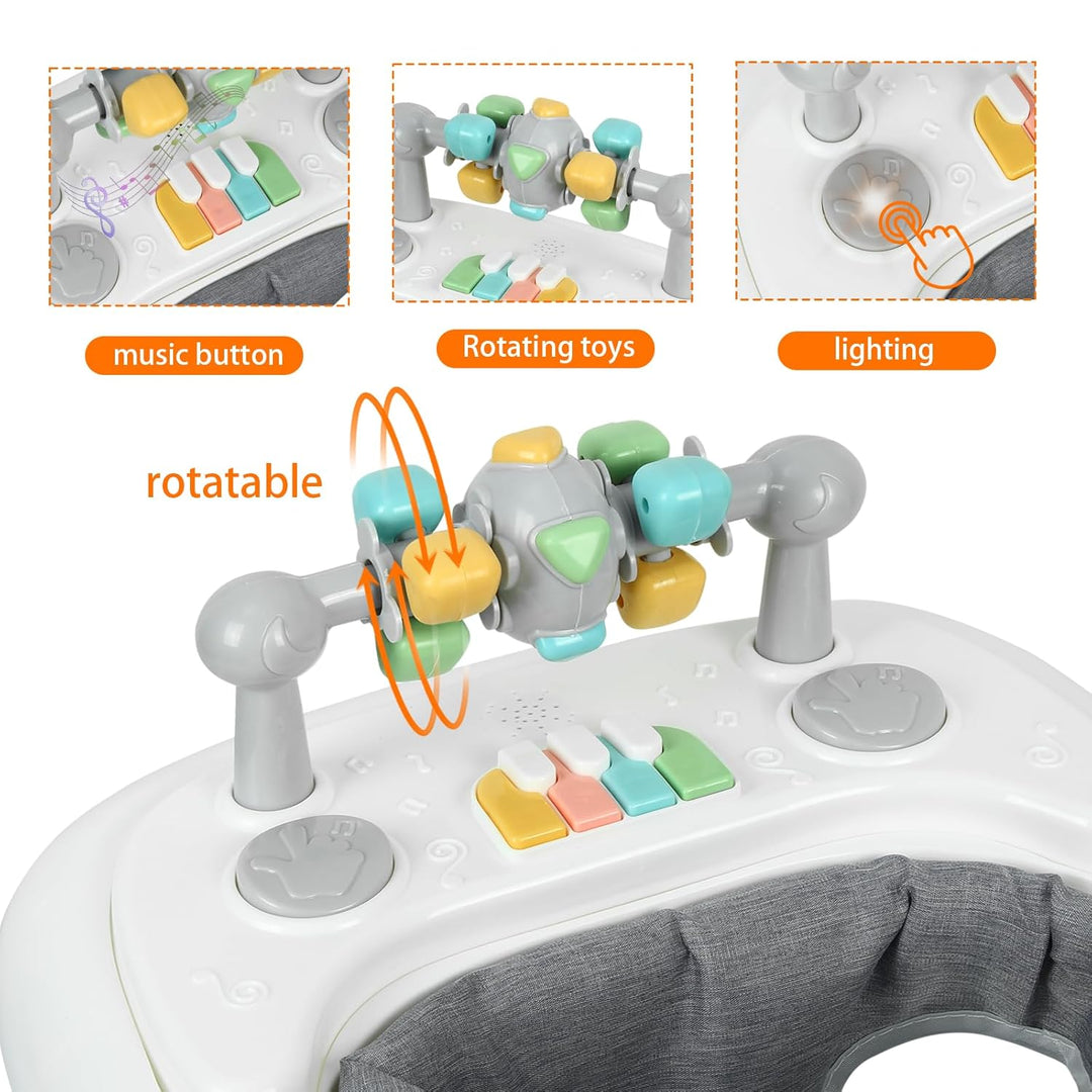 Lauflernhilfe für Babys, 2-in-1, mit abnehmbarem musikalischen Aktivitätstablett, Lauflernhilfe für