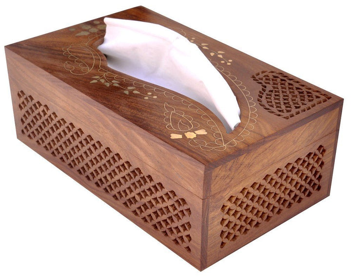 Geschenk für Weihnachten oder Geburtstag an Ihre Lieben Rechteckige Holz Boutique Tissue Box Cover D