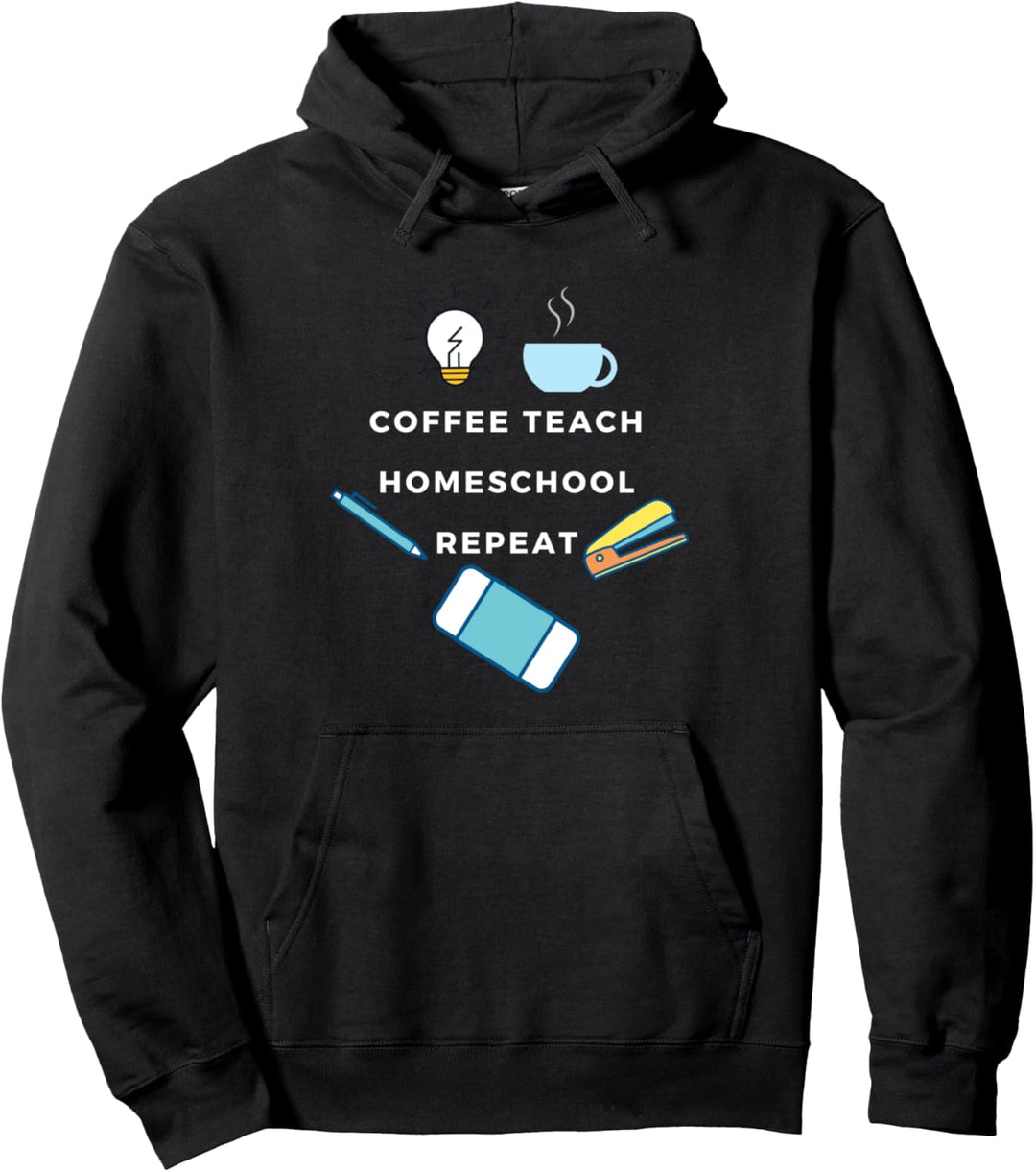 Kaffee unterrichten HOMESCHOOL Wiederholen niedliche Pullover Hoodie