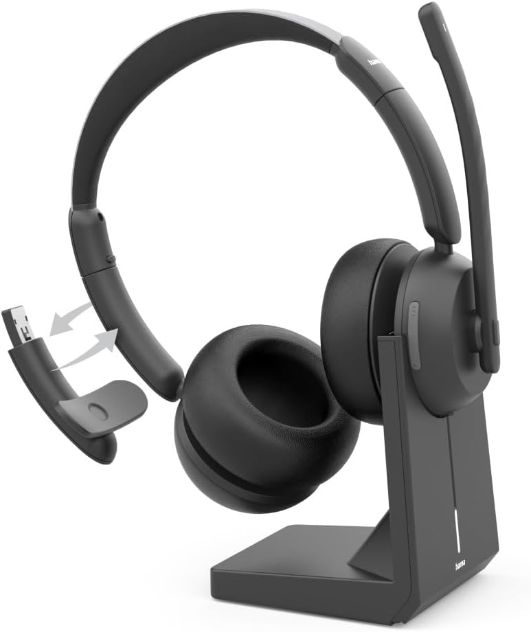 Hama Bluetooth®-Headset BT-800, Multipoint, Ladestation, Mono/Stereo, kabellos