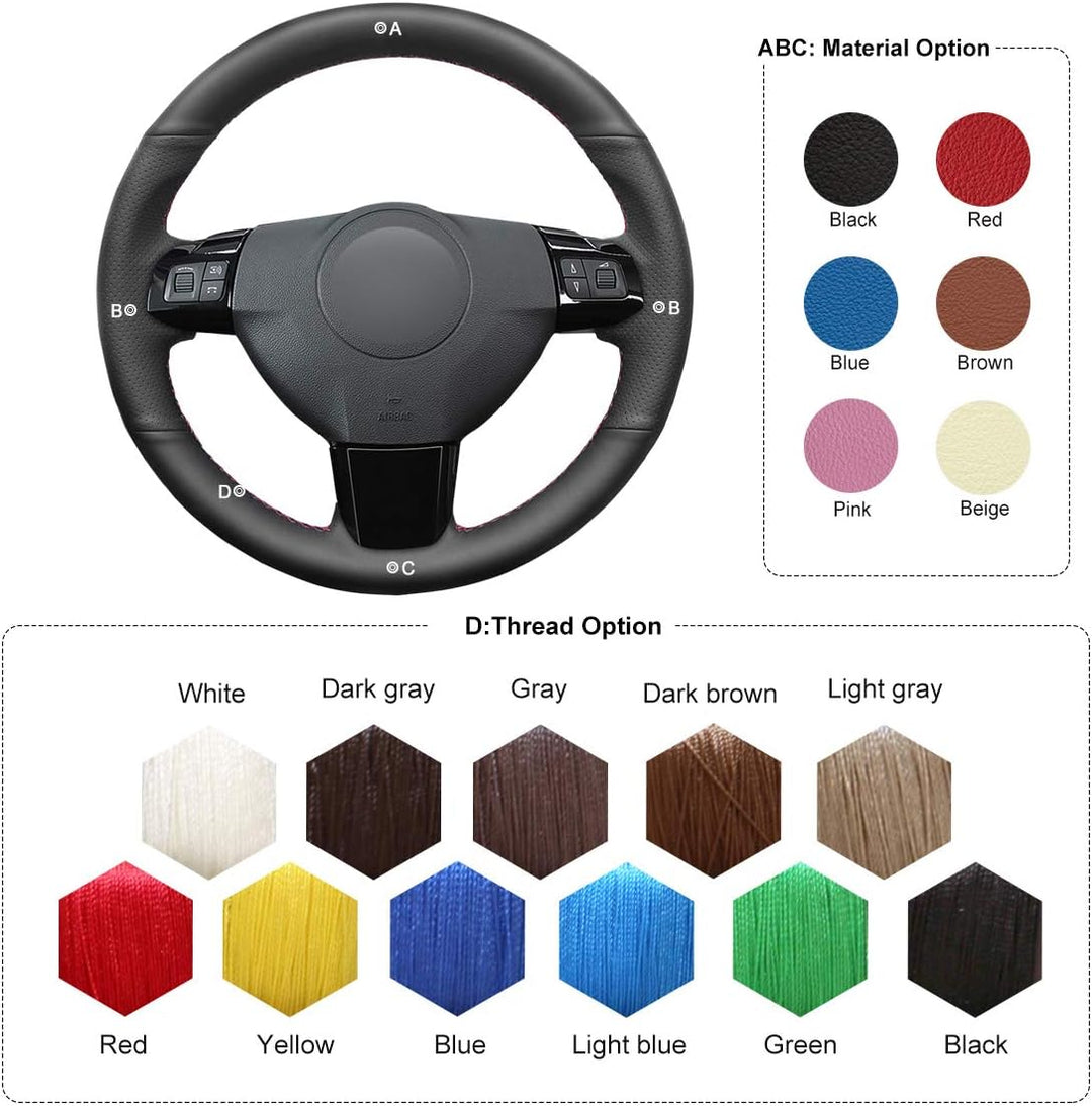 MEWANT Lenkradbezug für Opel Astra (H) / Zaflra (B) / Signum / Vectra (C) Hand Nähen Lenkradhülle au