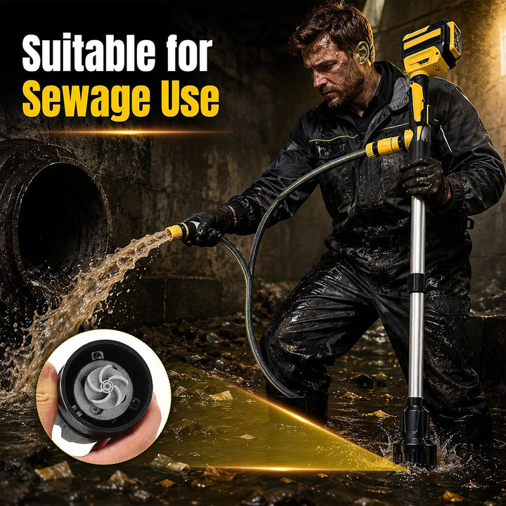 Kabellose Stab-Wassertransferpumpe 3600 l/h für Dewalt 18V 20V Akku