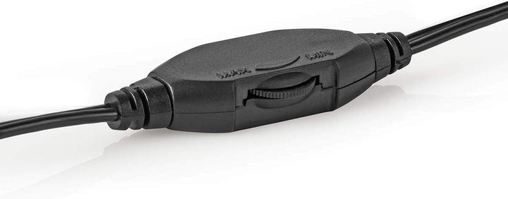 NEDIS Hpwd1200Bk Super-Kopfhörer mit 2 m Kabel, Silber/schwarz