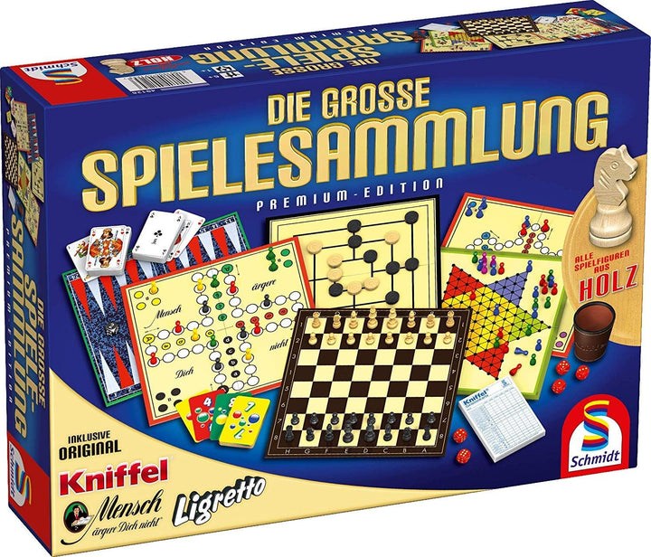 Schmidt Spiele 49125 Die Grosse Spielesammlung, alle Spielfiguren aus Holz Single