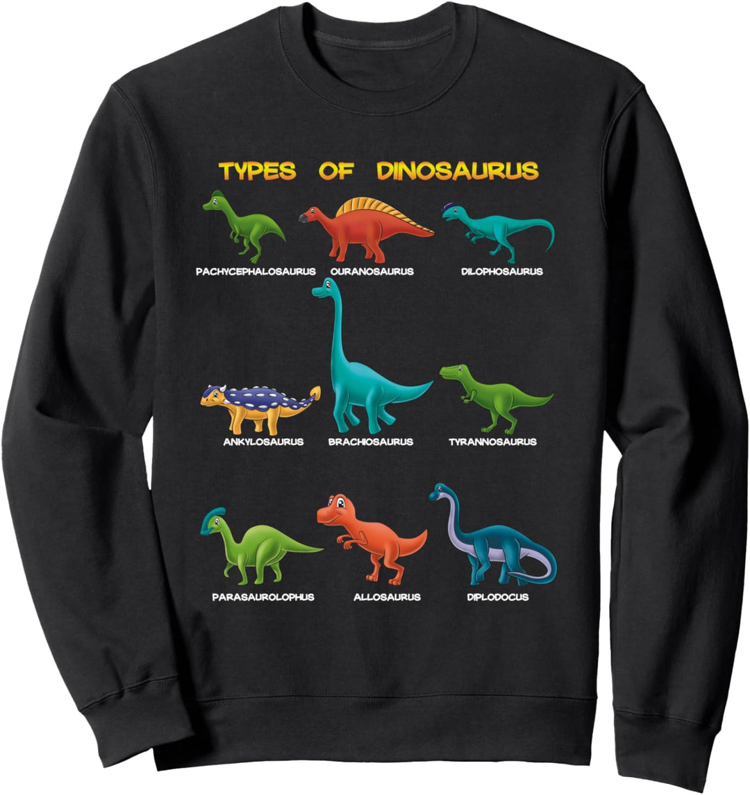 Types Of Dinosaurs Geschenkidee - Dino-Typen Design Sweatshirt