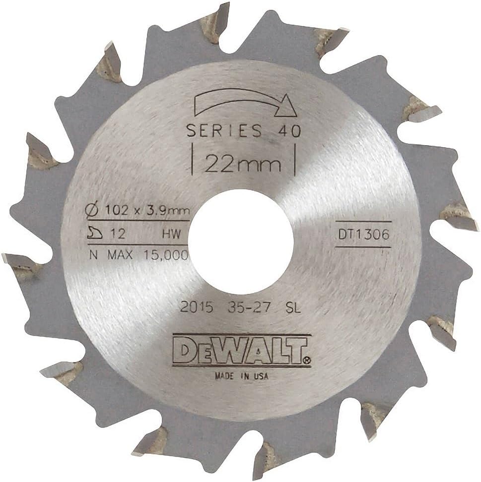 Dewalt Nutfräser HM (102/22/4 mm, 12 Zähne, für den Einsatz in Lamellendübelfräsen) DT1306-QZ