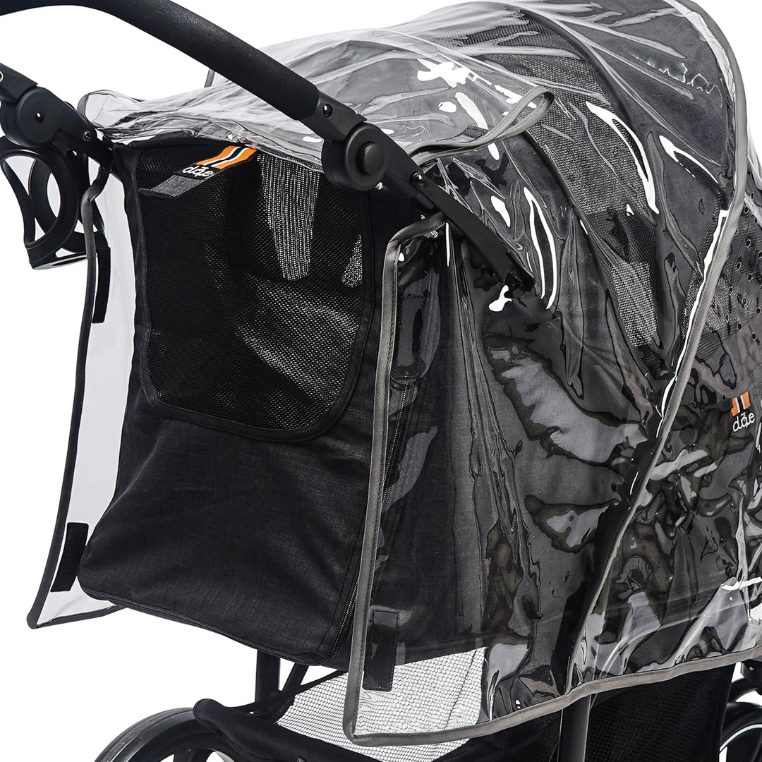 UNIVERSAL RAIN COVER XL, Hundebuggy Regenschutz, Allwetterschutz, Klettverschlüsse. Einfaches Überwu