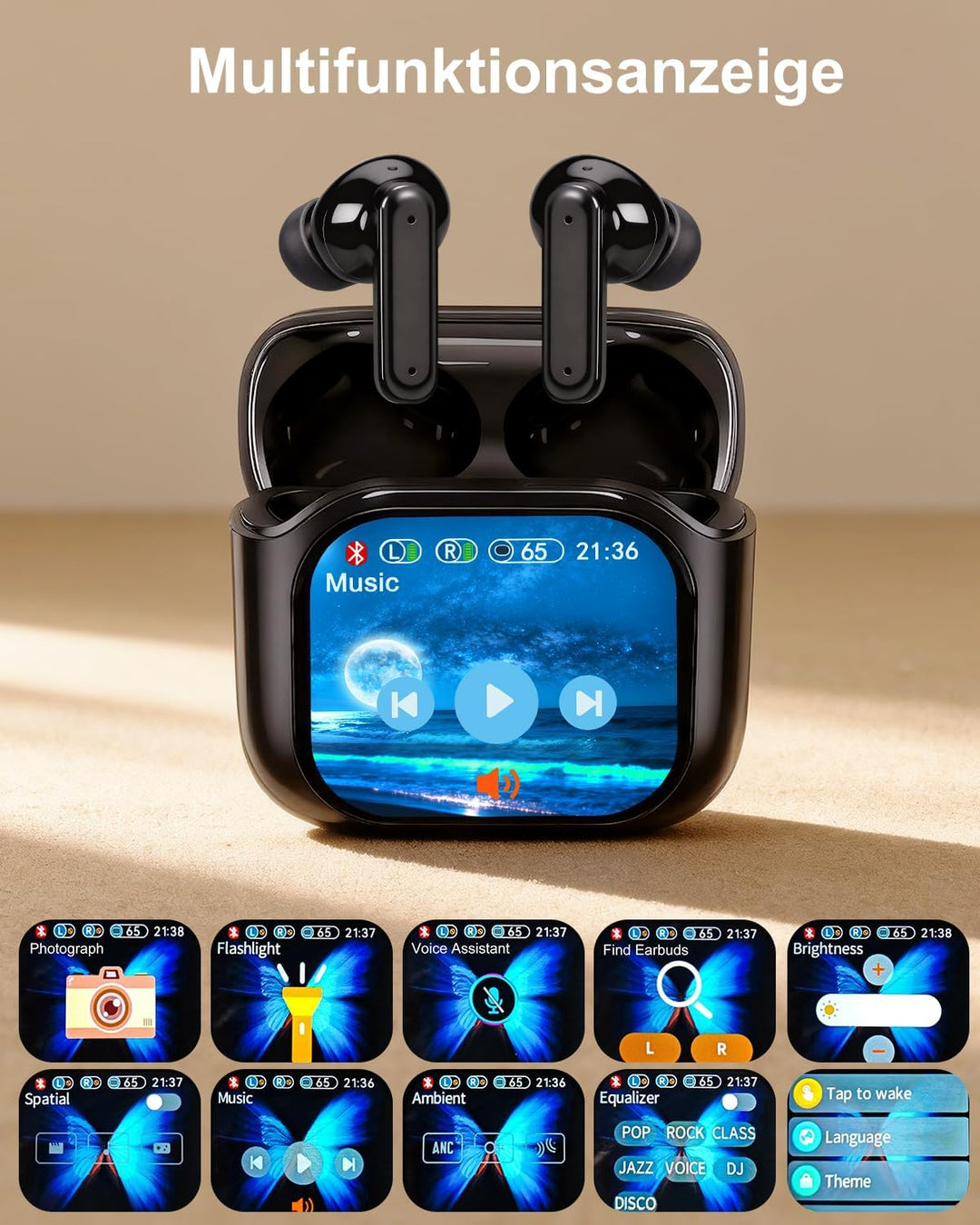 Ki Übersetzer Kopfhörer, Übersetzungskopfhörer mit echtzeit übersetzung, In Ear Translator Earbuds m