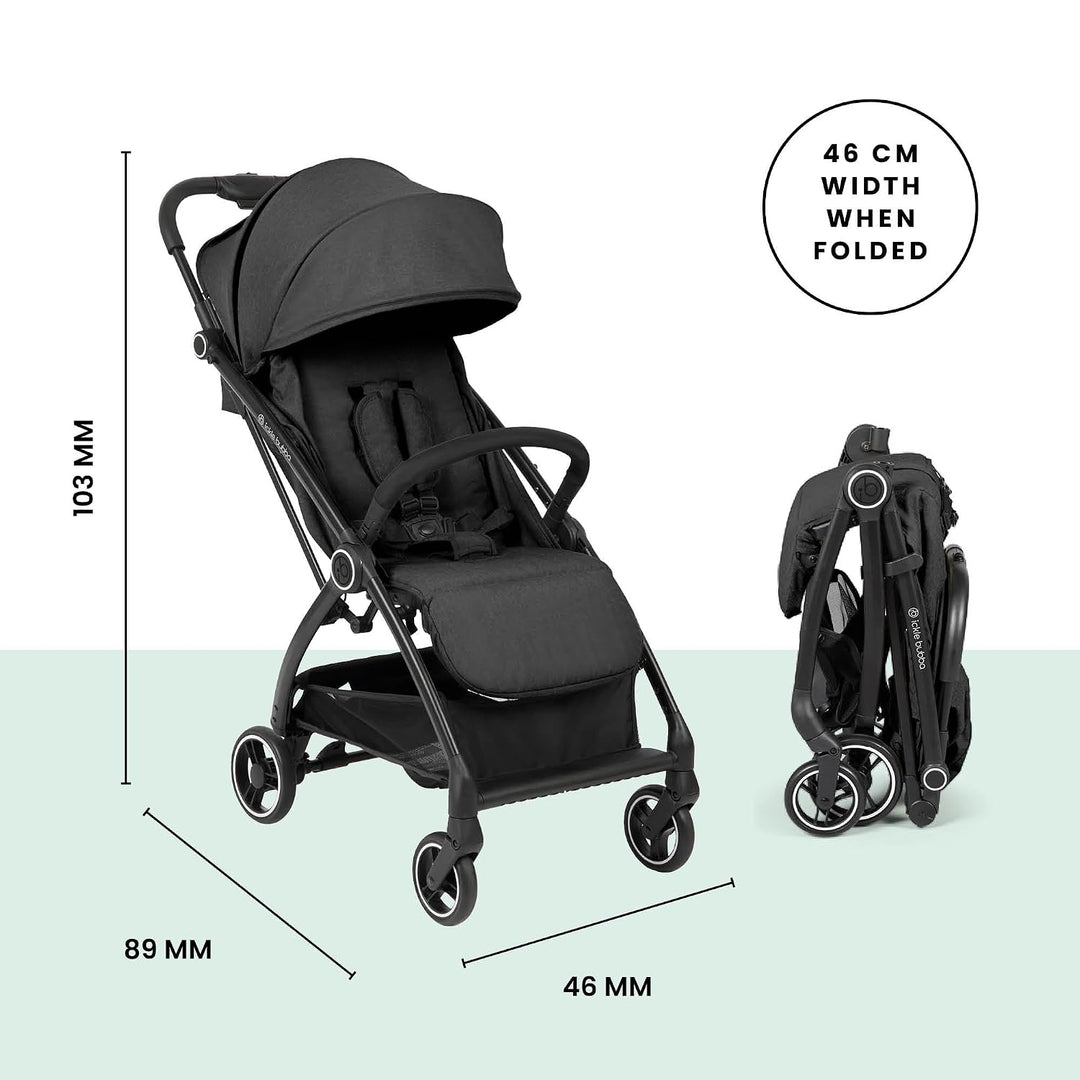 Ickle Bubba Aries Prime Autofold Kinderwagen, Graphitgrau, graphitgrau