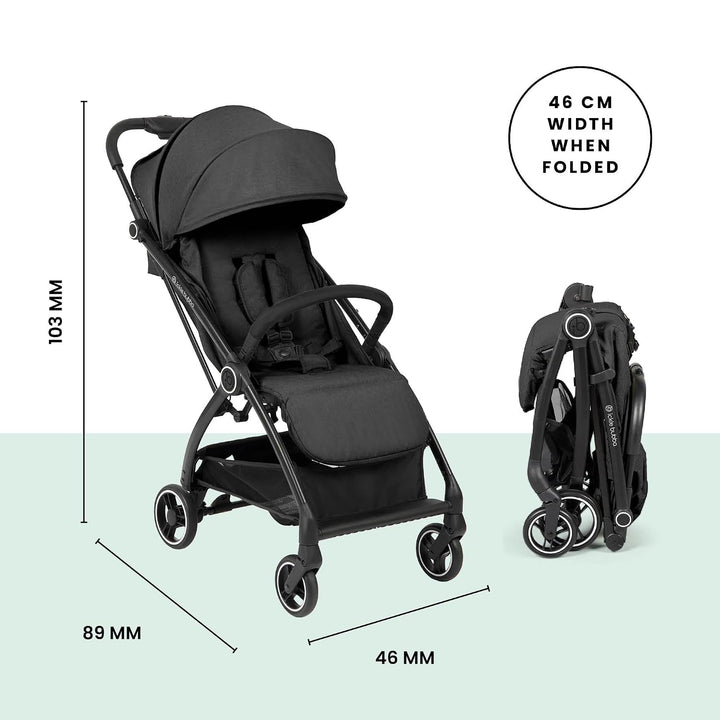 Ickle Bubba Aries Prime Autofold Kinderwagen, Graphitgrau, graphitgrau