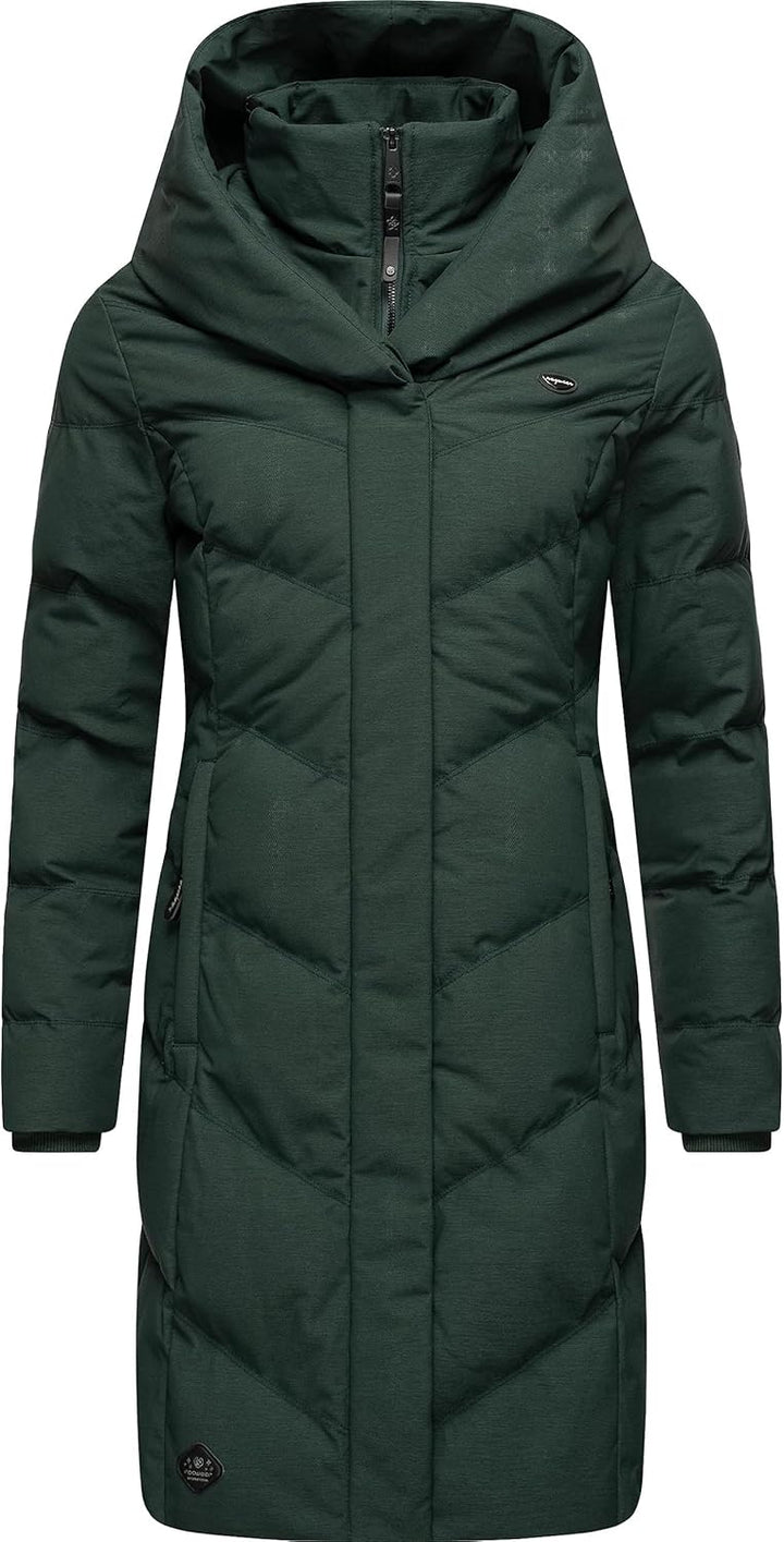 Ragwear Damen Warmer Wintermantel Steppmantel wasserdicht mit Kapuze Natalka Melange Intl XS-6XL, M