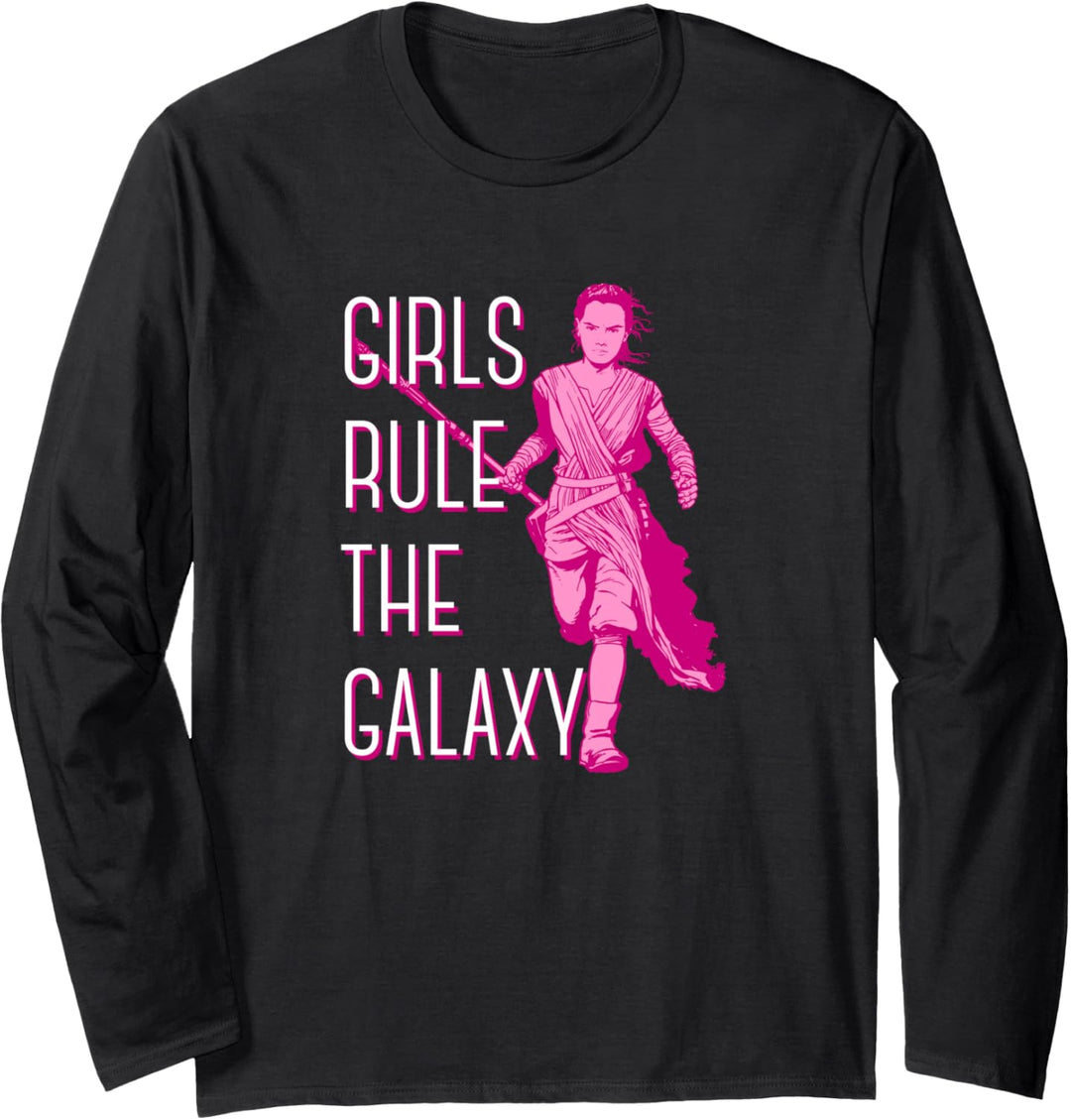 Star Wars Episode 7 Rey Girls Rule The Galaxy Langarmshirt