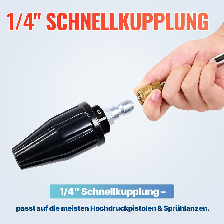 YAMATIC Turbo-Düse für Hochdruckreiniger, 360° Rotationsdüse, 3000 PSI (207 bar), 4,0 GPM (15,1 l/mi