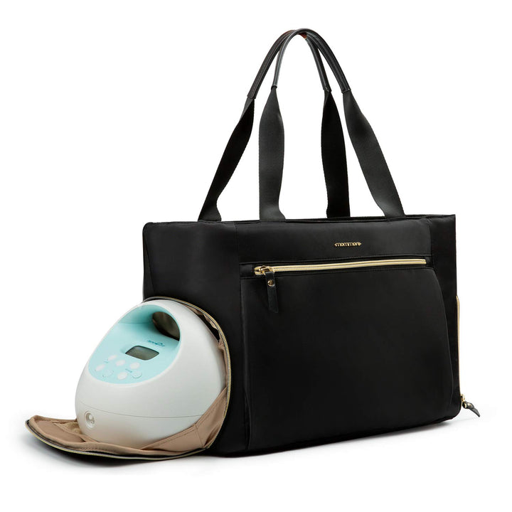 mommore Brustpumpentasche/Wickeltasche mit 15-Zoll-Laptopfach, passend für die meisten Brustpumpen w