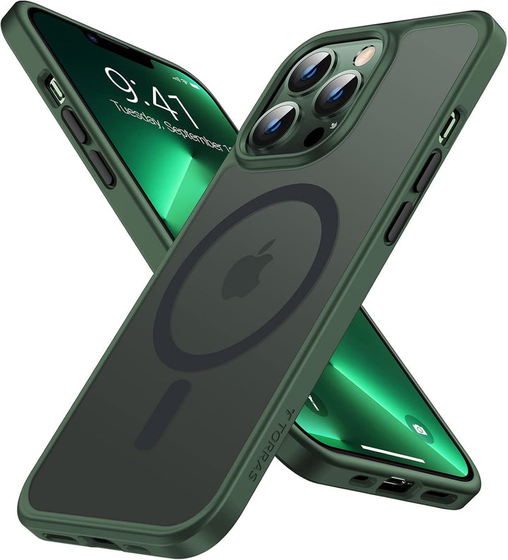 TORRAS [Upgrade Magnetisch für iPhone 13 Pro Hülle für MagSafe [Militärschutz] (TOP Adsorption) Schu