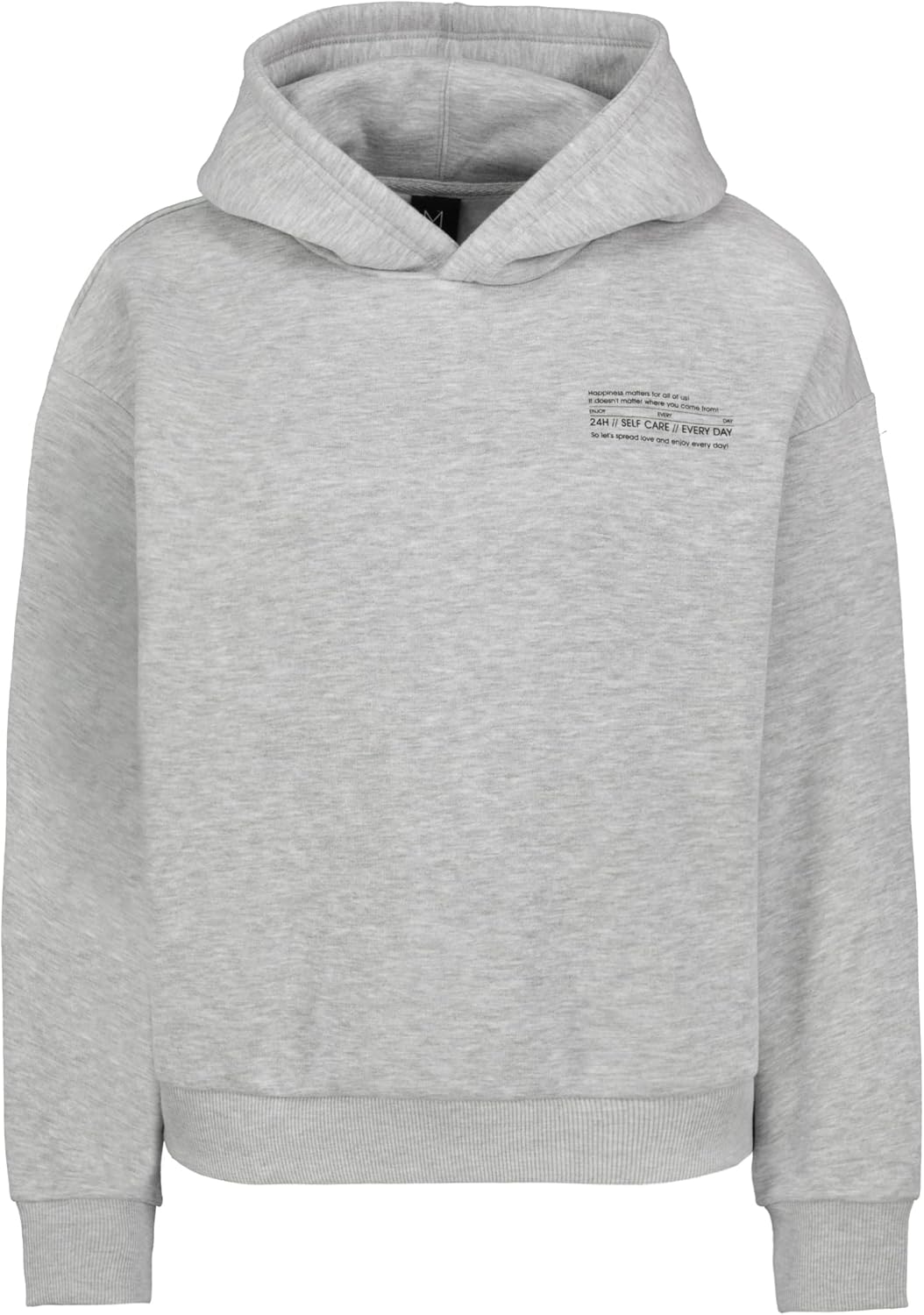 Sublevel Damen Basic Pullover Hoodie mit Mini-Print M Light-grey, M Light-grey