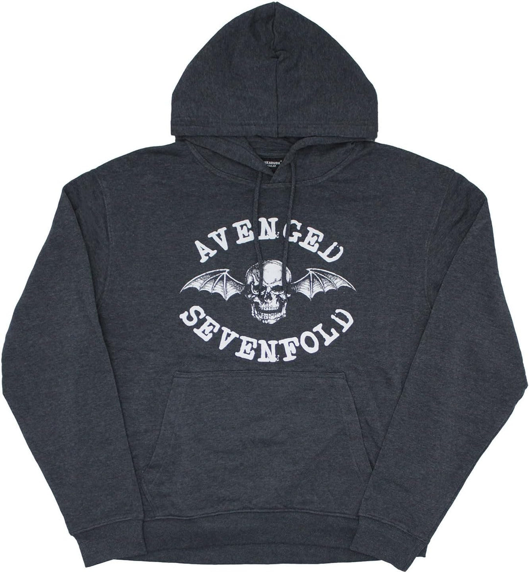 Avenged Sevenfold Kapuzenpullover Band Logo Nue offiziell Unisex Grau Pullover S Grau, S Grau