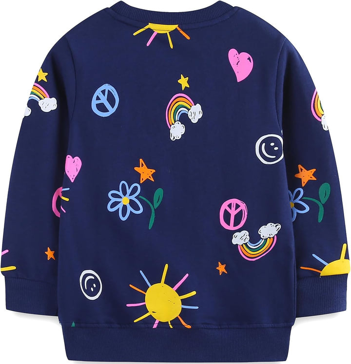 Mädchen Pullover für Kinder Langarmshirt Baumwolle Sweatshirt Winter Kleidung Langarm Tops 1-7 Jahre