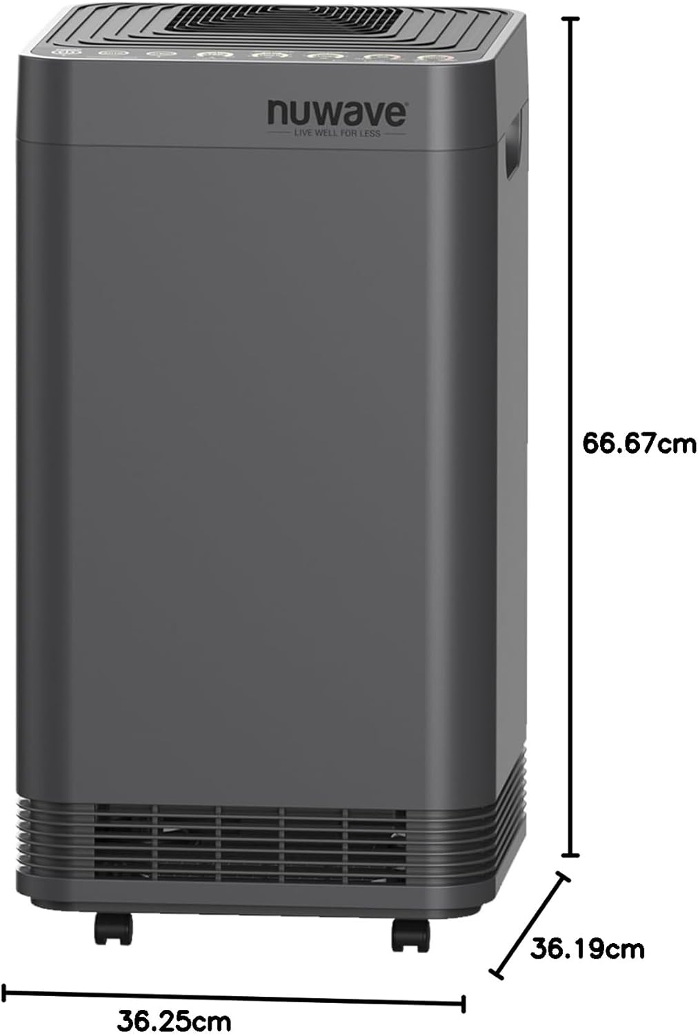 Nuwave OxyPure Zero Plus Luftreiniger, Deckt bis zu 298 m² Grosse Räume, Kein Filterwechsel Entfällt