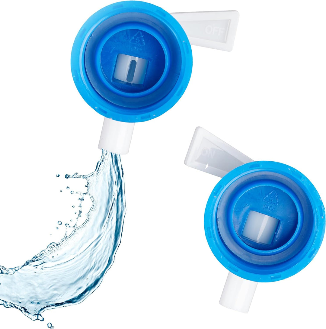 Relaxdays Wasserkanister faltbar 4er Set, Oval mit Hahn, Haltegriff, Camping Faltkanister BPA frei,