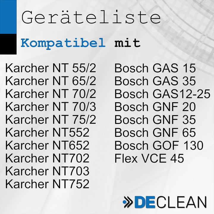 DeClean 3 Meter Saugschlauch Schlauch kompatibel mit Kärcher Staubsauger NT 14/1,NT 25/1,NT 27/1,NT