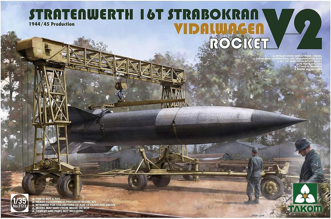TAKOM TAK2123 1/35 STRATENWERTH 16T STRABOKRAN, VIDALWAGEN, Rocket V2, Mehrfarbig