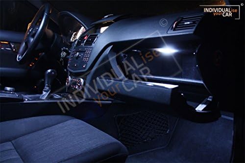 INDIVIDUALise your CAR Innenraumbeleuchtung SET für C Klasse Limousine W204 (Cool-White) Kaltweiss,