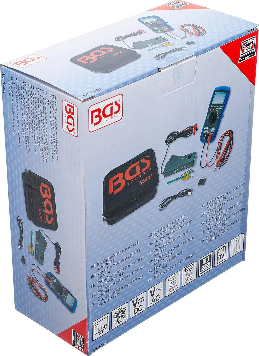 BGS 63401 | Kfz-Digital-Multimeter mit USB-Schnittstelle
