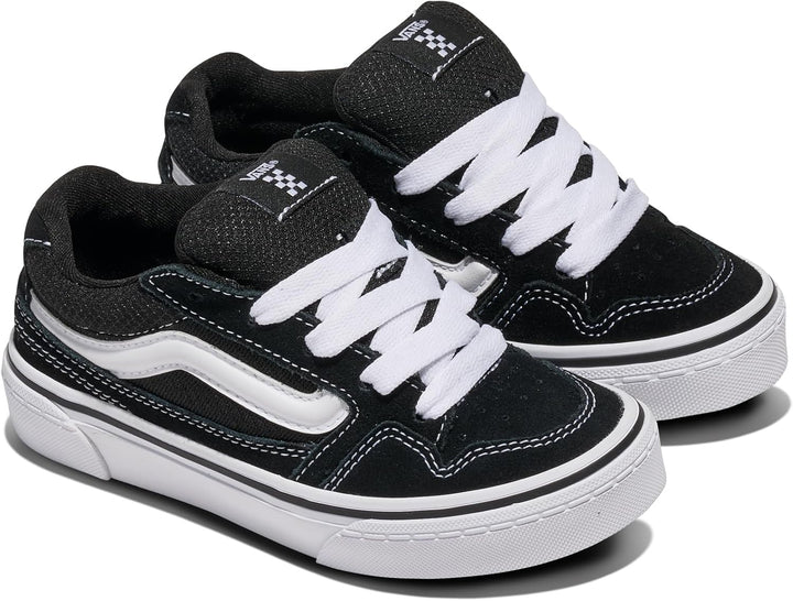 Vans Unisex Kinder Caldrone Sneaker 36.5 EU Suede Mesh Black White, 36.5 EU Suede Mesh Black White