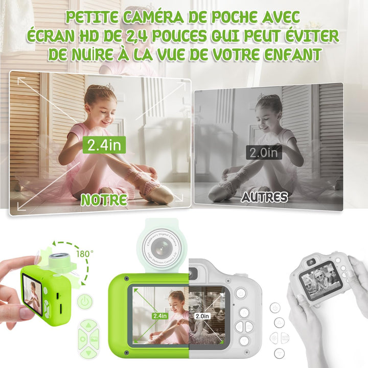 KinderKamera,ARNSSIEN Kinder Kamera,Selfie,Geschenk für3 4 5 6 7 8 9 10Jahre Mädchen und Junge,2.4in