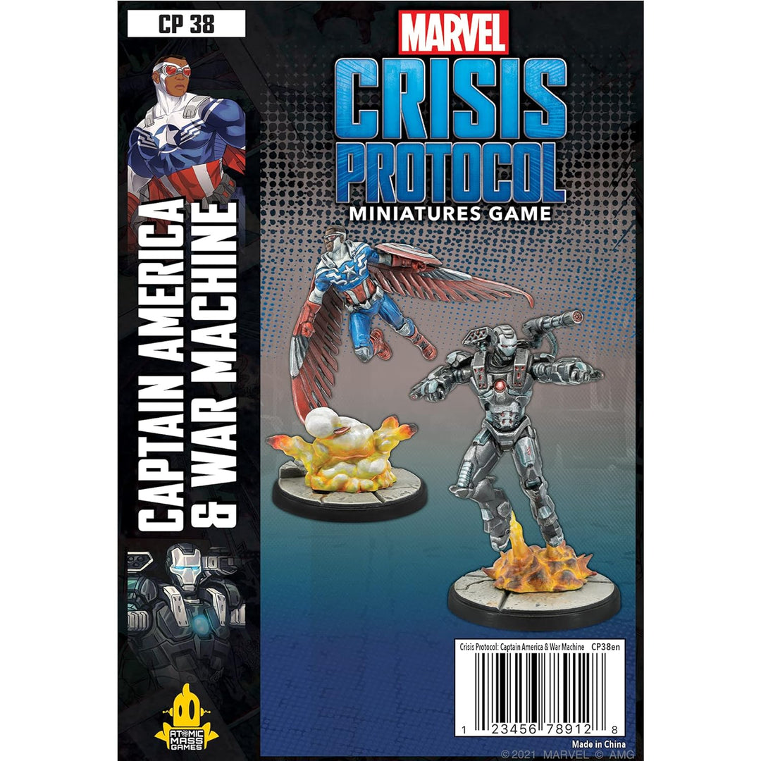 Atomic Mass Games, Captain America and War Machine: Marvel Crisis Protocol, Miniatures Game, Ages 14