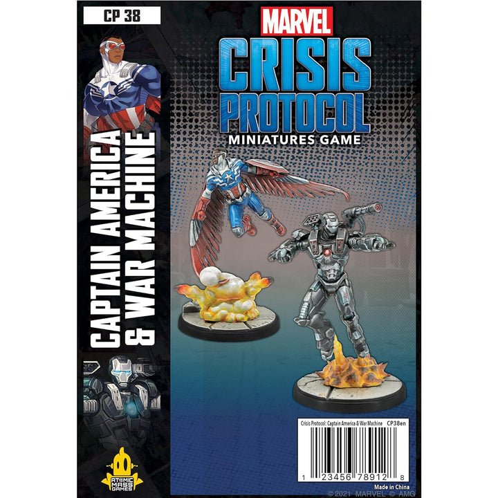 Atomic Mass Games, Captain America and War Machine: Marvel Crisis Protocol, Miniatures Game, Ages 14