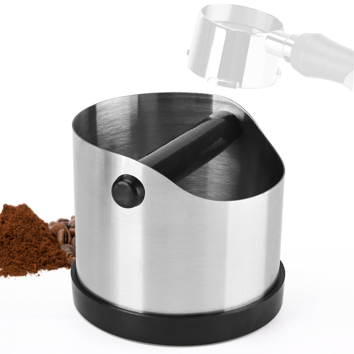 QUELIEN Heavy-Duty Espresso Knock Box - Extra-Large Capacity & Scratch-Resistant Design for Daily Us