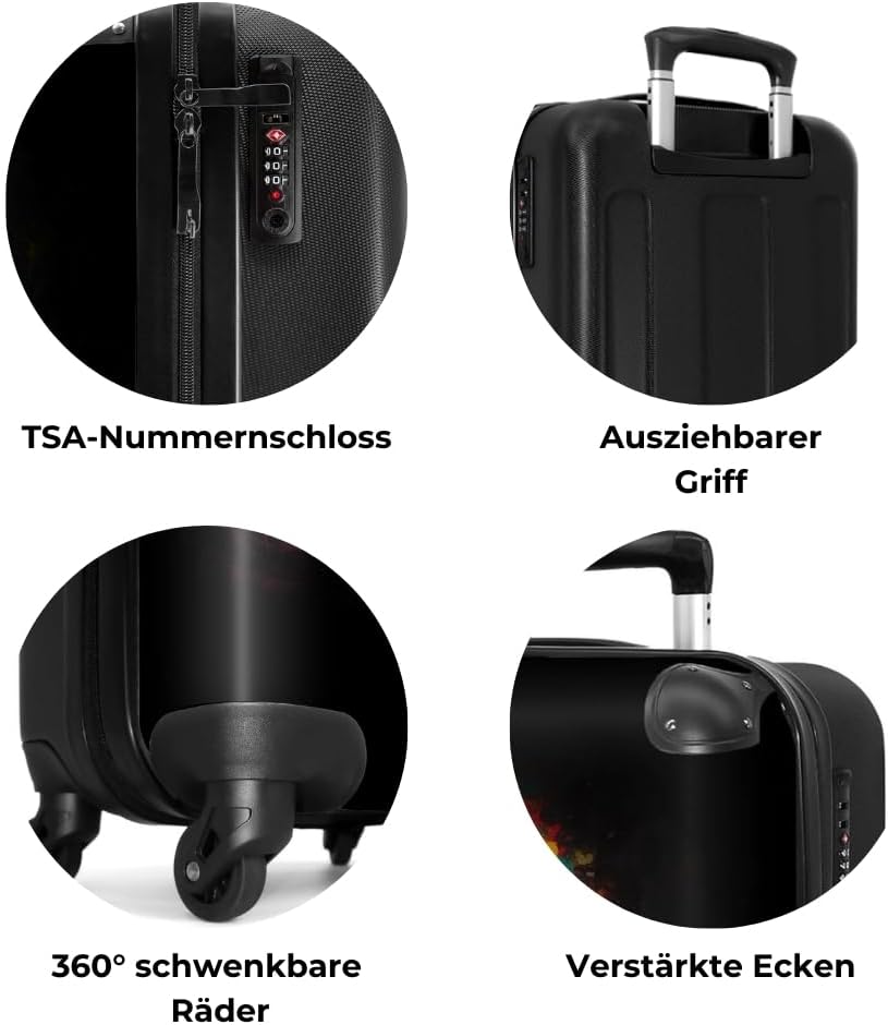 NoBoringSuitcases.com Hartschalenkoffer, Reisekoffer, Reisetasche mit Rollen, Koffer Mittelgross, Tr