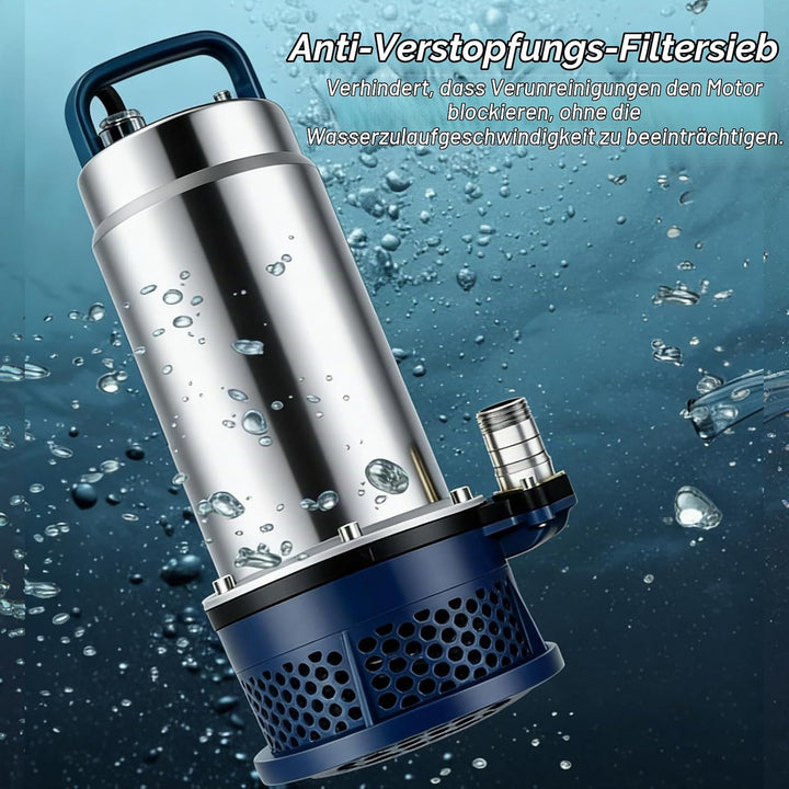 Tauchpumpe für Makita 18V Akku (Keine Batterie), Tragbare Wasserpumpe Sumpfpumpe mit 10m Schlauch, 5