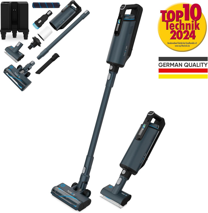 hoogo BS5 Akkustaubsauger mit Beutel | kabellos | 400W | Akkusauger mit HEPA Filter für Allergiker u